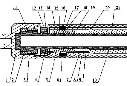 All-electric retractable actuator cylinder suitable for laying landing gear down emergently and operating mode thereof