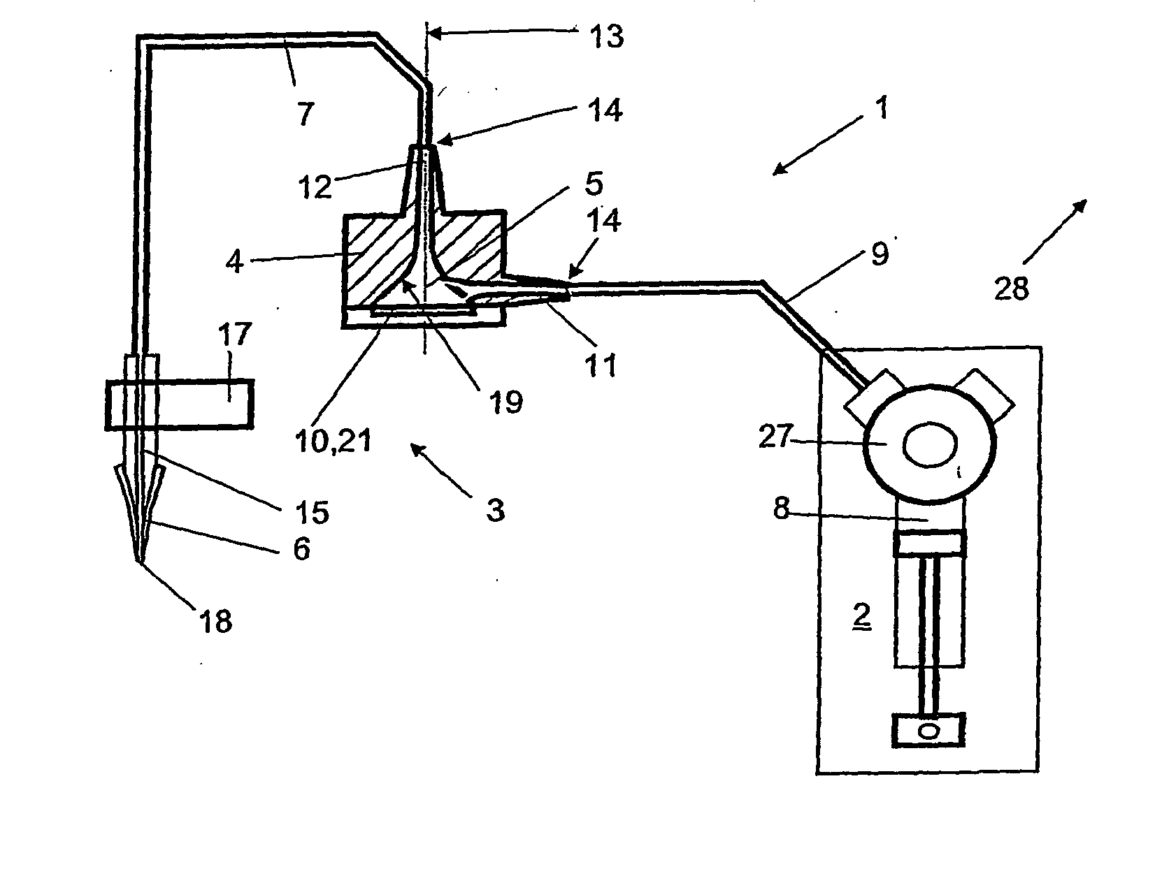 Device and system for dispensing or aspirating/dispensing liquid samples