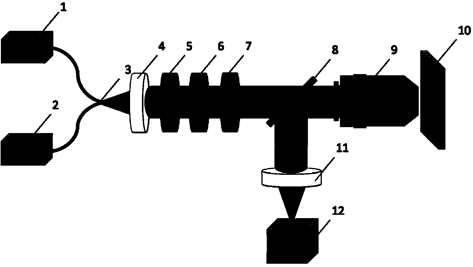 Method and device achieving far-field super-resolution imaging