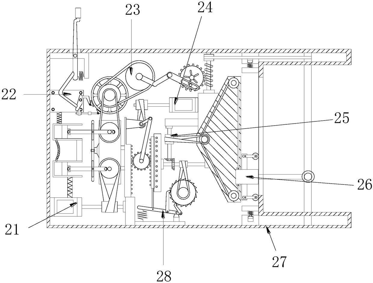 Efficient full-automatic cable taking-up and paying-off device