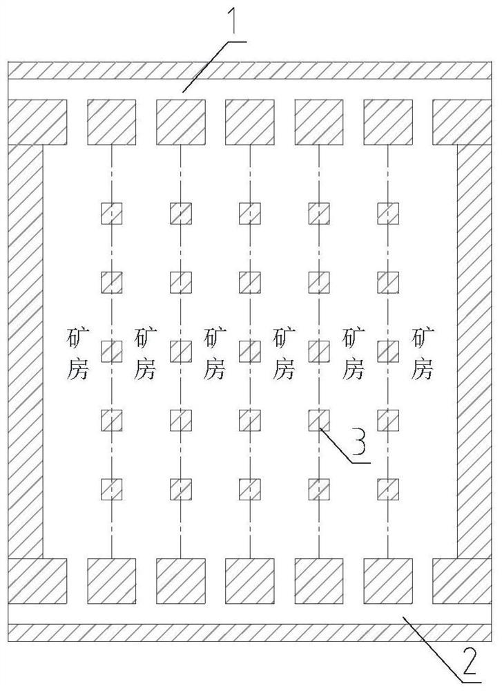 A method for recovering residual ore in a shallow hole room and pillar method stope