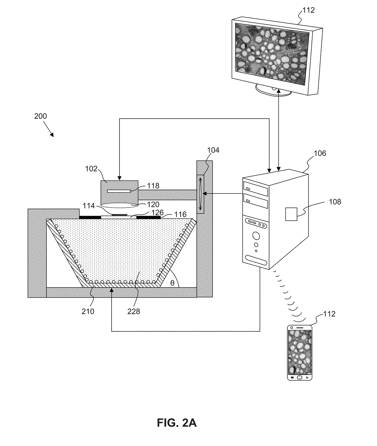 Microscope having a refractive index matching material