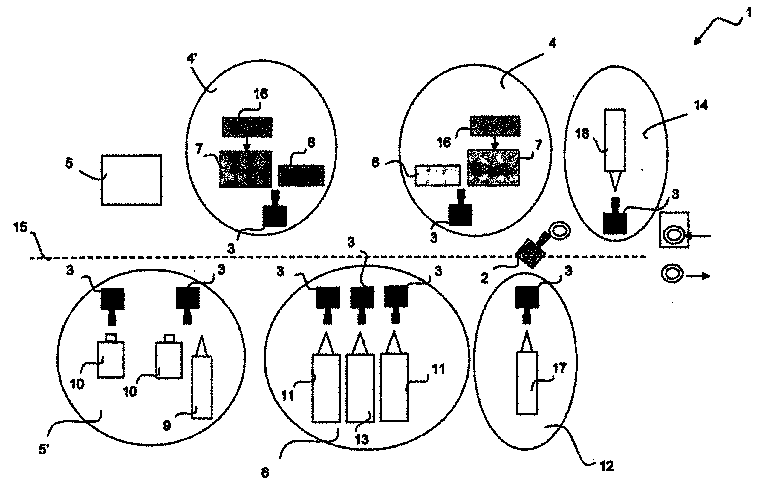 Process and plant for building tyres for vehicle wheels