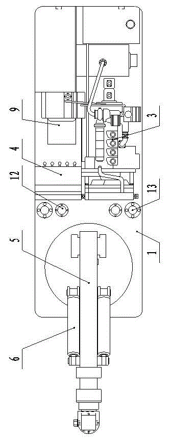 Wheel type middle trough handling device