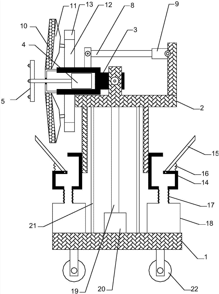 Wall scraping device with slag collecting function