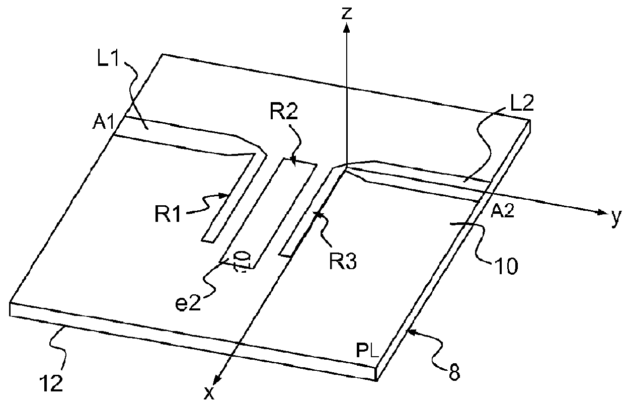 RF planar filter having resonator segments connected by adjustable electrical links