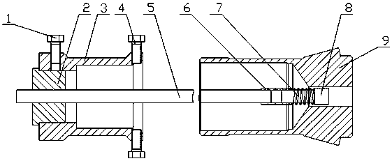 Device used for accurate rear location and rapid unloading for numerically-controlled lathe