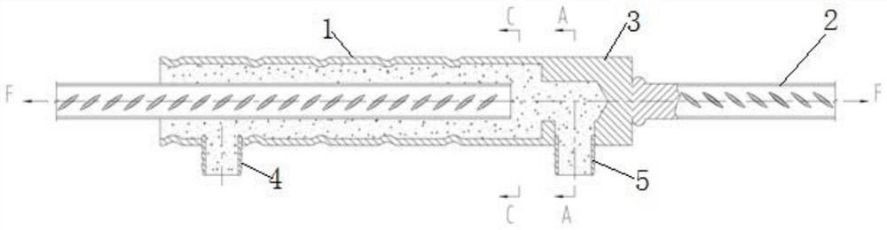 Semi-grouting sleeve without steel bar connecting threaded holes