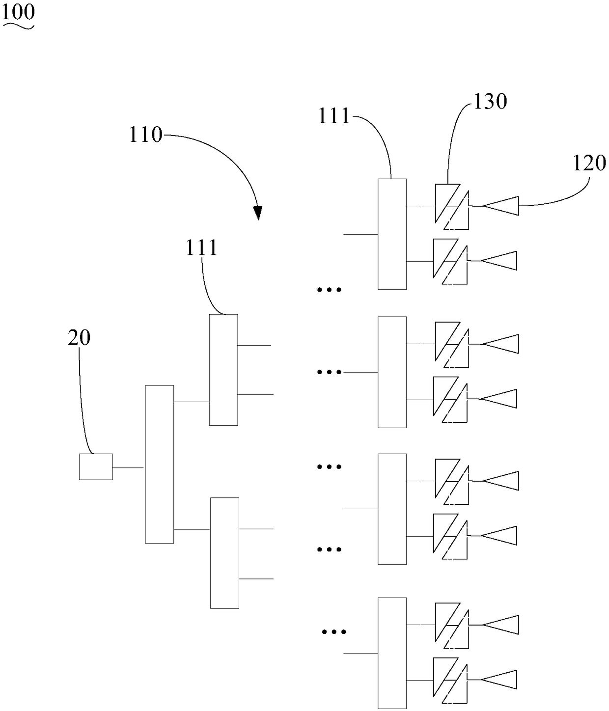 Laser radar and phased array laser emission unit thereof