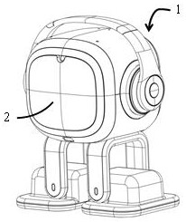 Fall detection method and fall protection method for foot type desktop pet robot