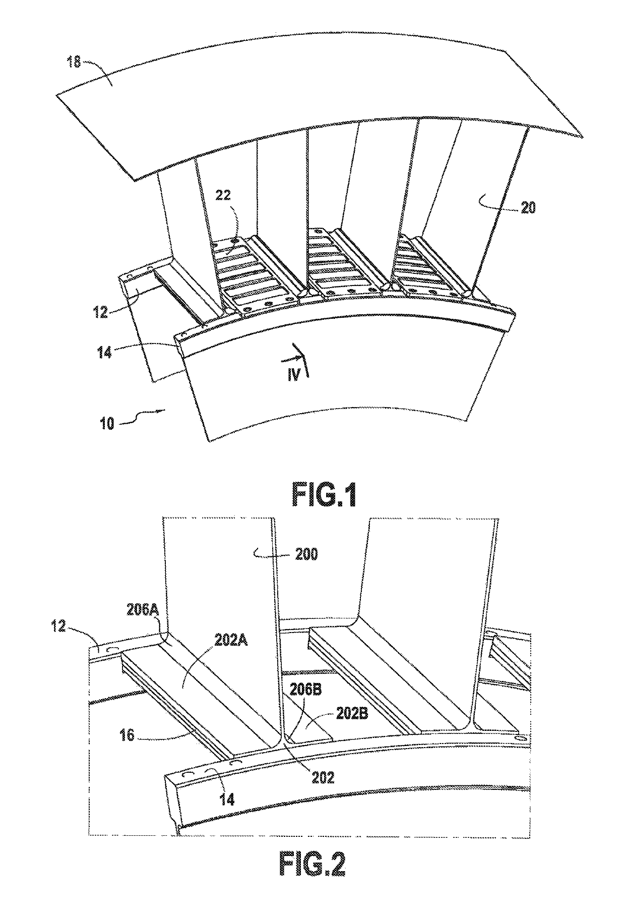 Intermediate casing guide vane wheel