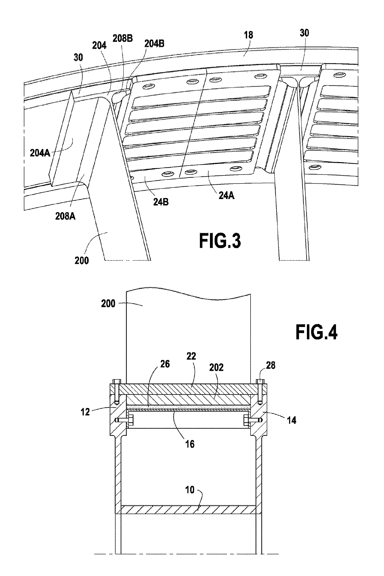 Intermediate casing guide vane wheel