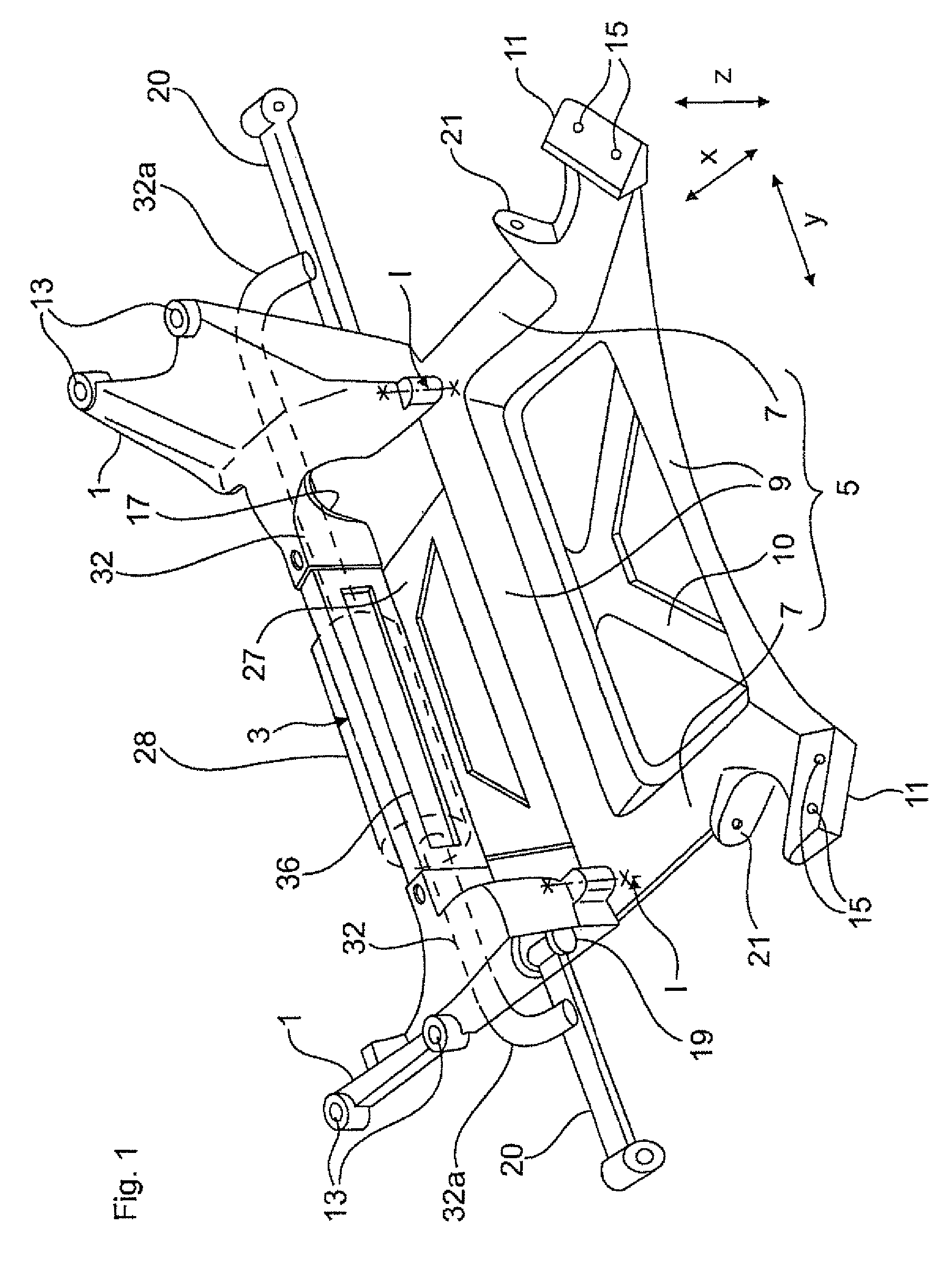 Subframe for a motor vehicle