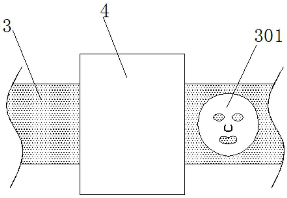 A kind of mask cutting device utilizing thin fibers with large amount of heat shrinkage