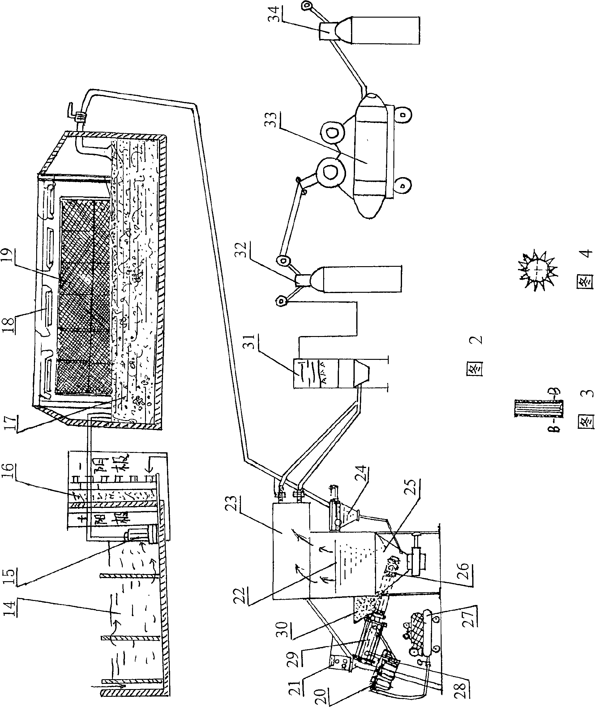 Assembly device for producing hydrogen, catalyzing and recovering resource