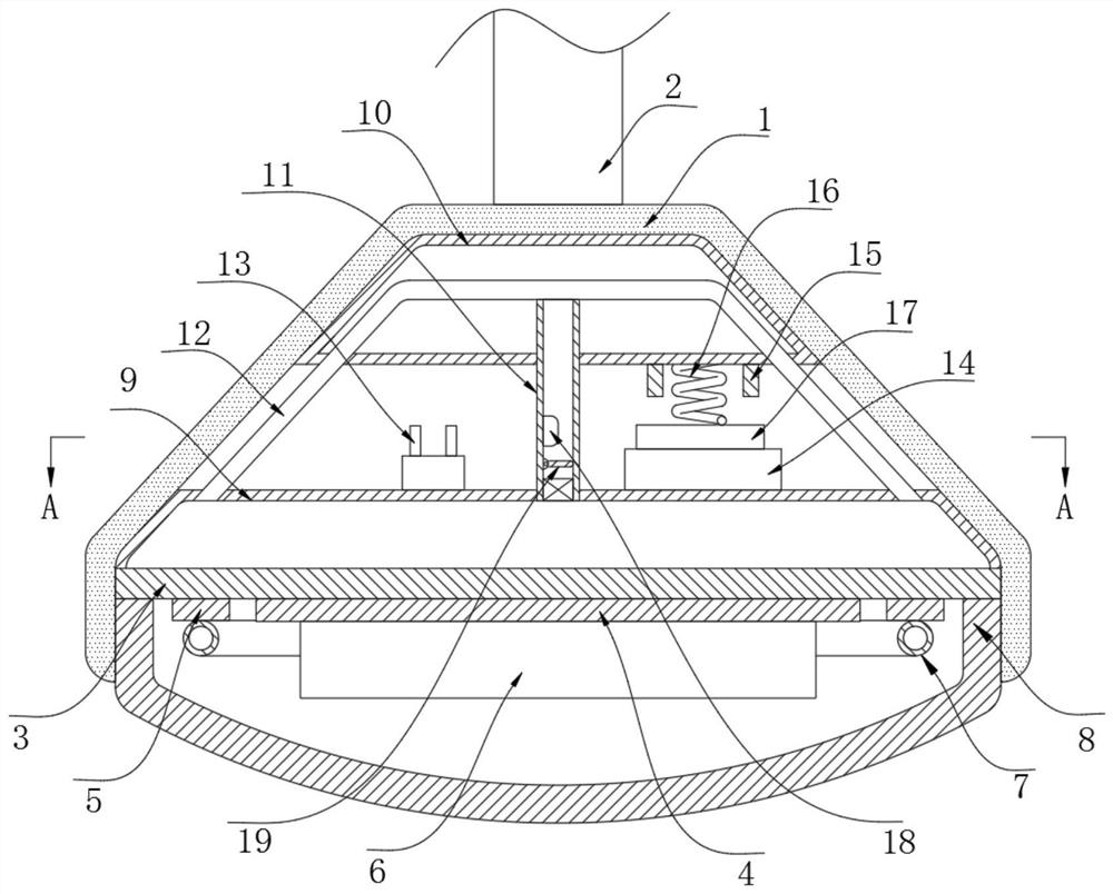 An energy storage slow-off chandelier