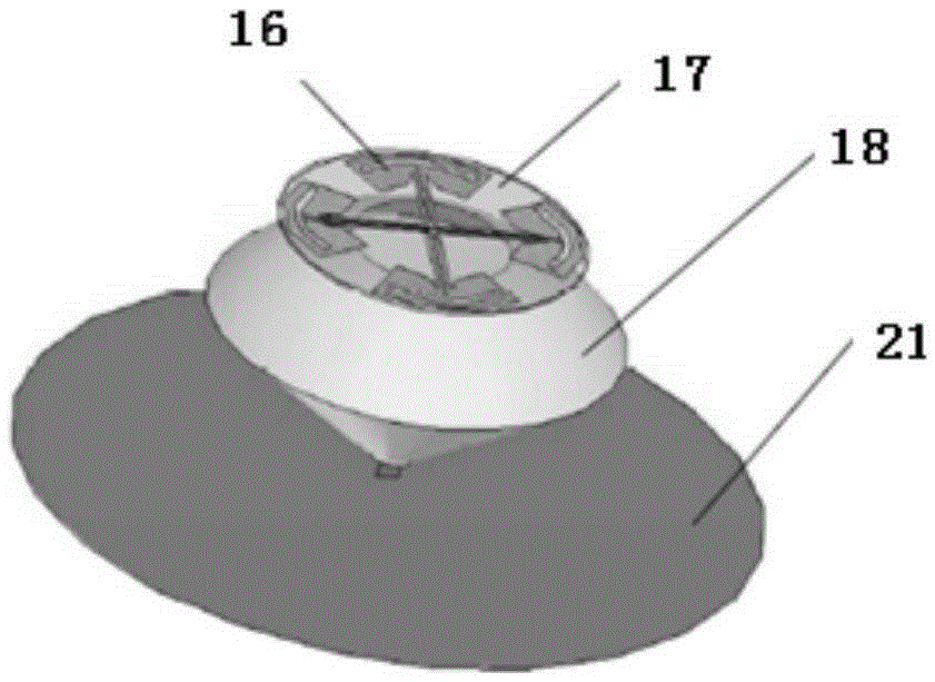 Indoor dual-polarization omnibearing ceiling antenna