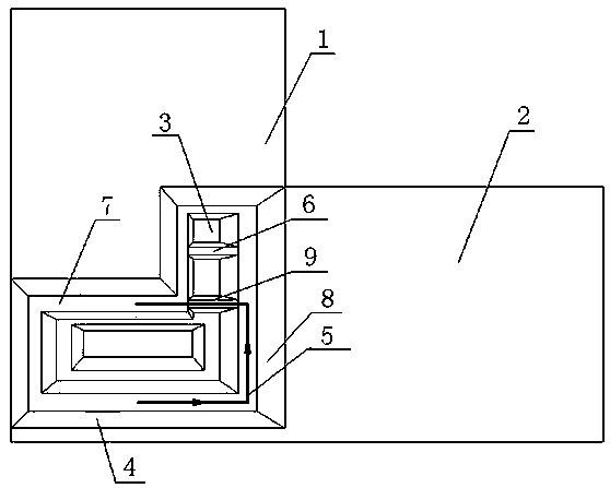 Run-through inner dumping method between mining areas for opencast coal mine during period of diversion