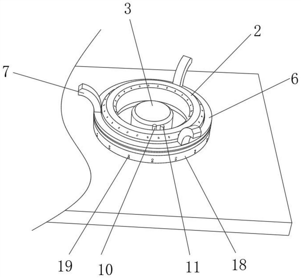 Gas stove head stabilizing device