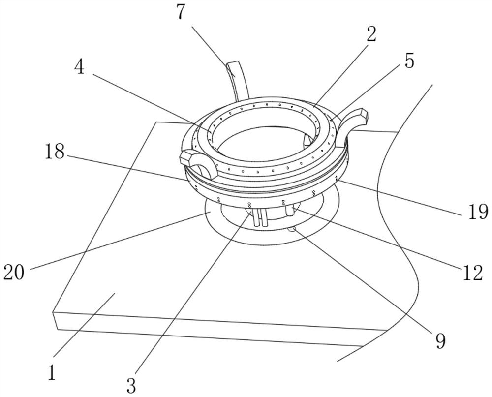 Gas stove head stabilizing device