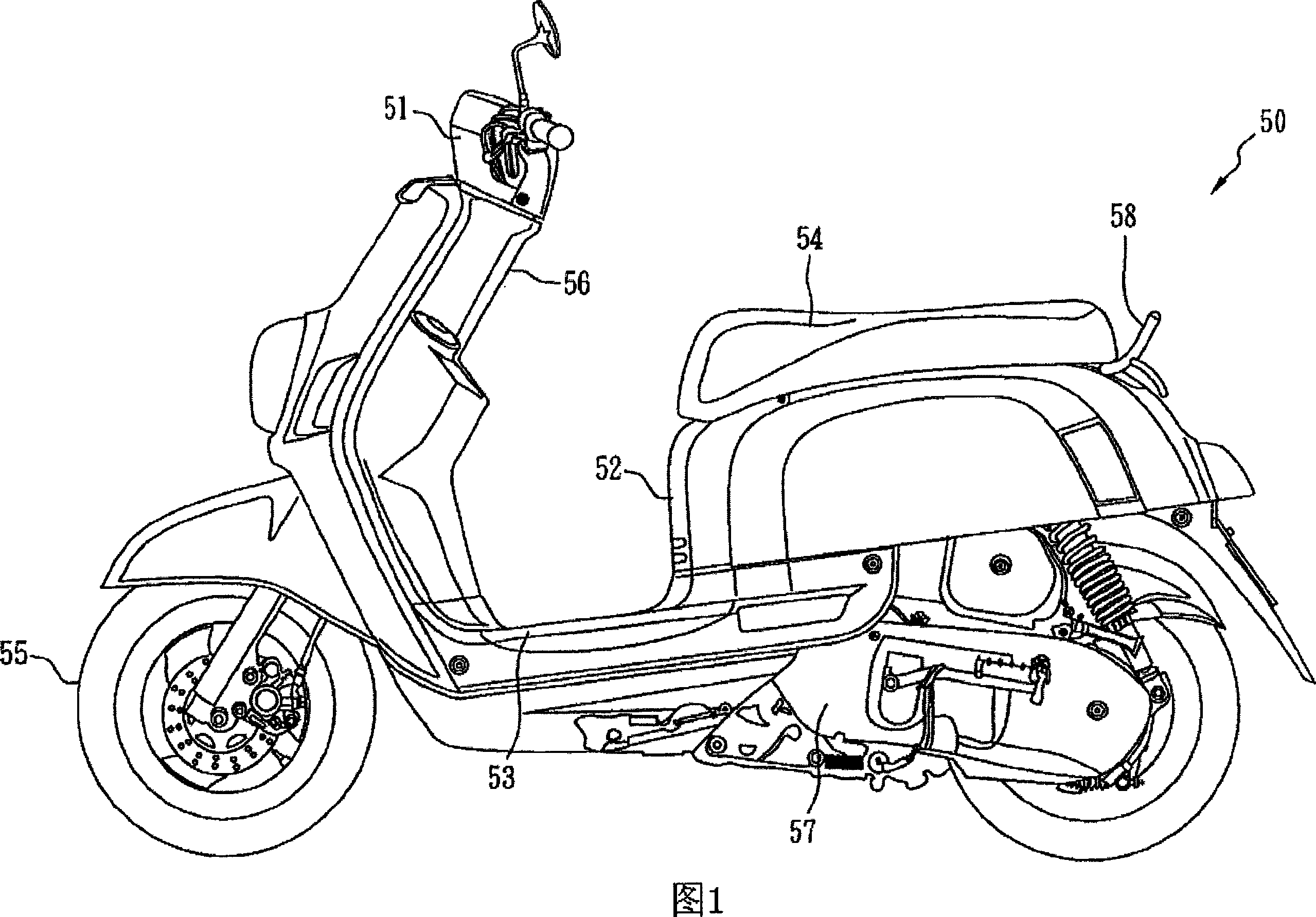 Motorcycle and shell structure thereof