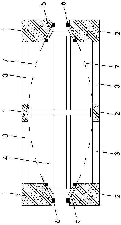 Assembled local curved space and repeated rubbing swinging type shock insulation system