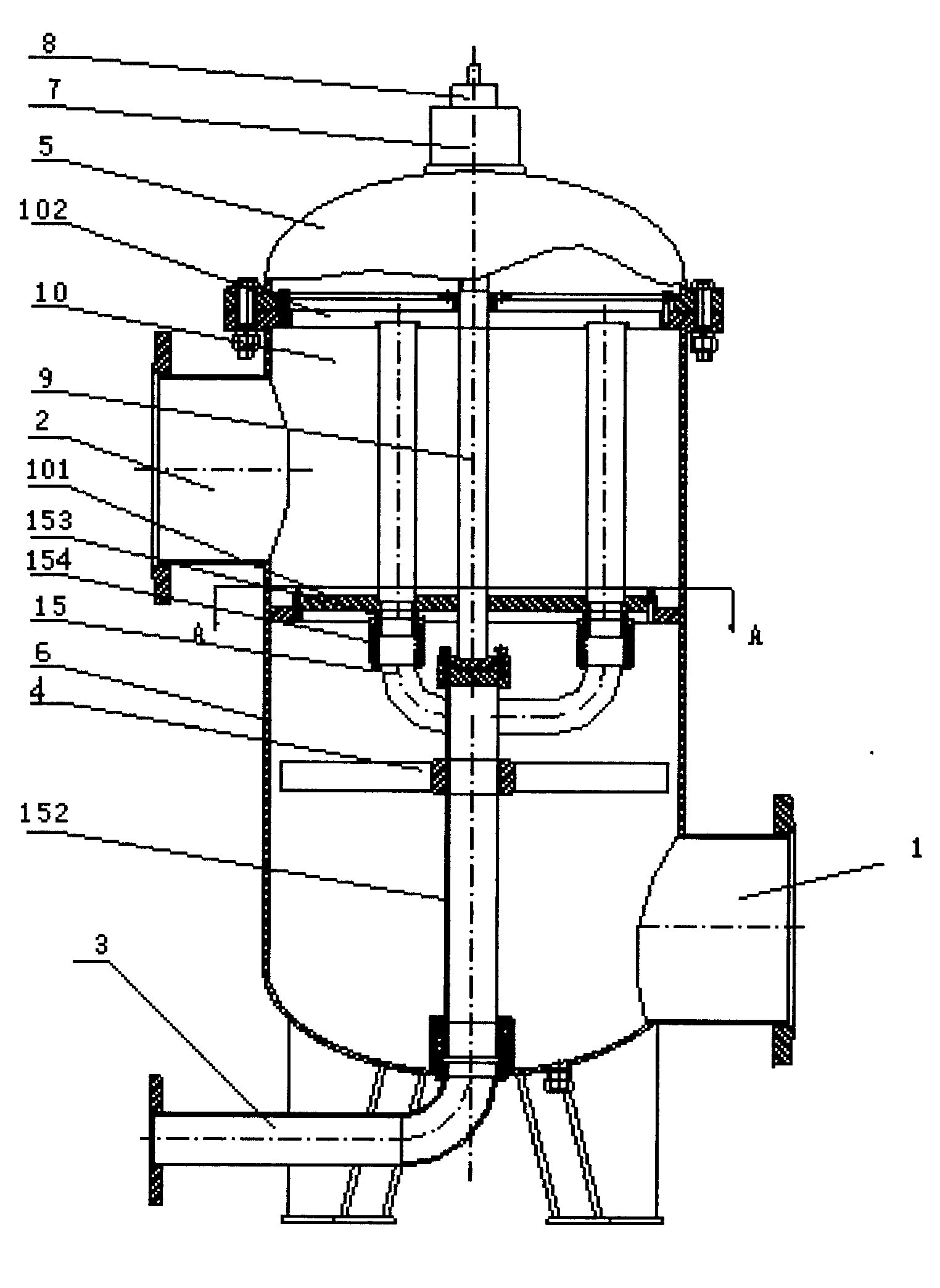 Self-driven sewage cleaning water filter