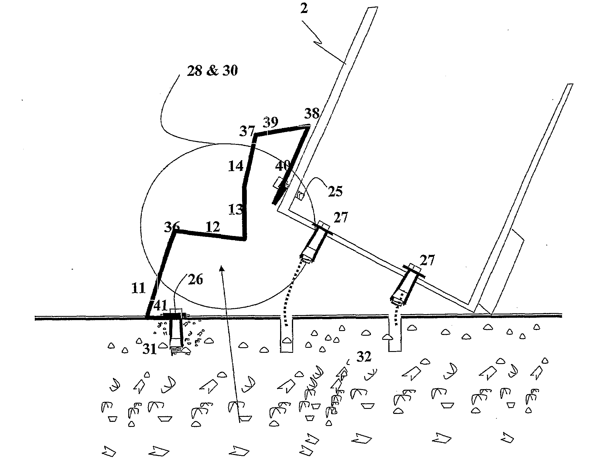 Assemblies and method for securing surface mounted articles to accommodate applied loads