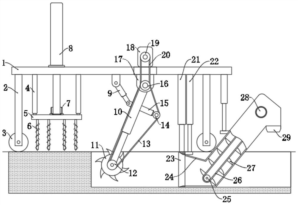 Ground ditch excavating equipment for construction site