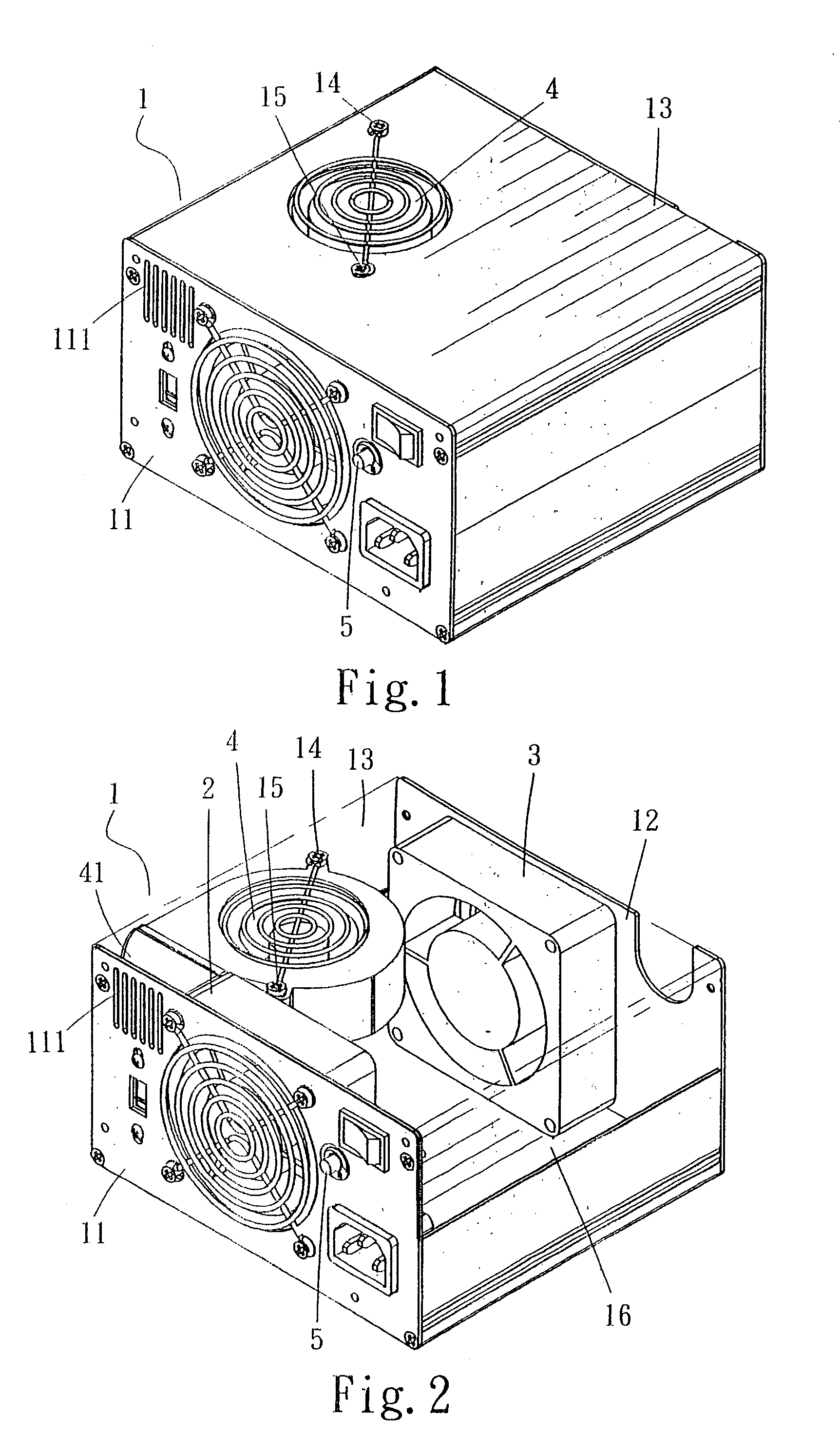 Power supply capable of dissipating heat from computer unit