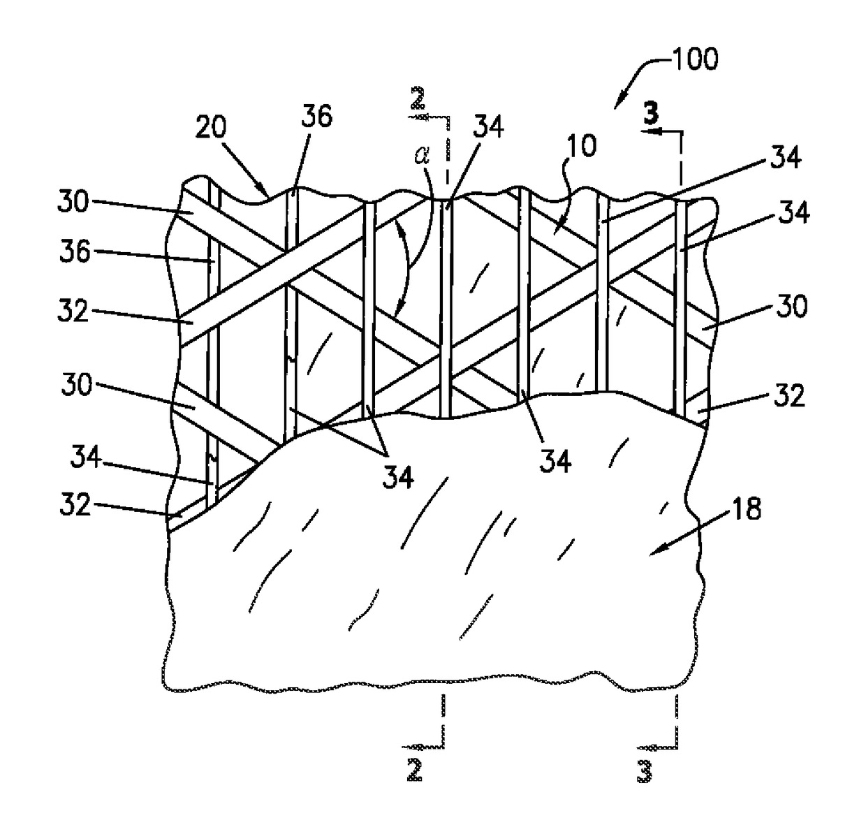 Synthetic Mesh Reinforced Multilayer Material and Bags Made Therefrom