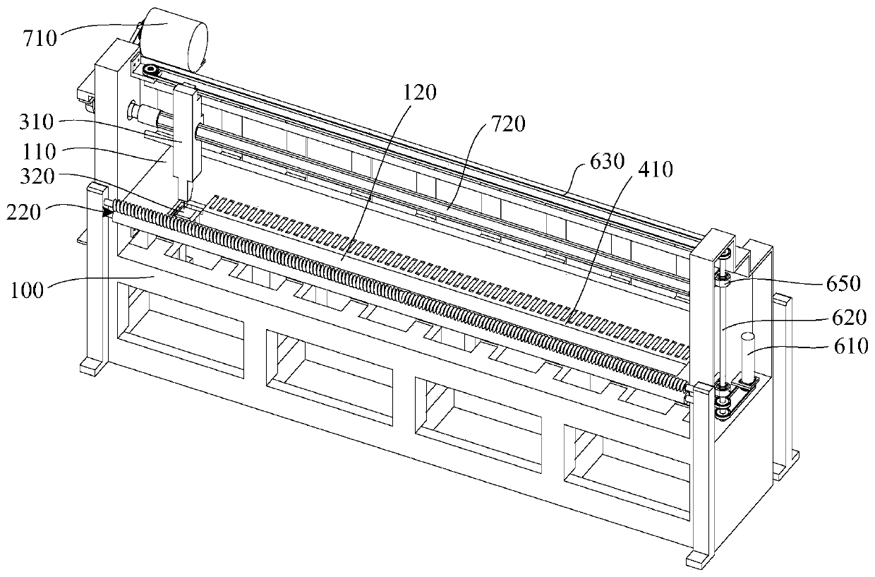 Fabric cross-section stitching and cutting integrated device