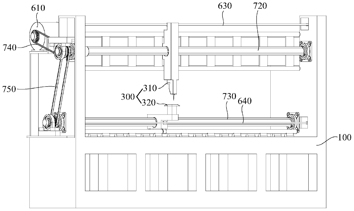 Fabric cross-section stitching and cutting integrated device