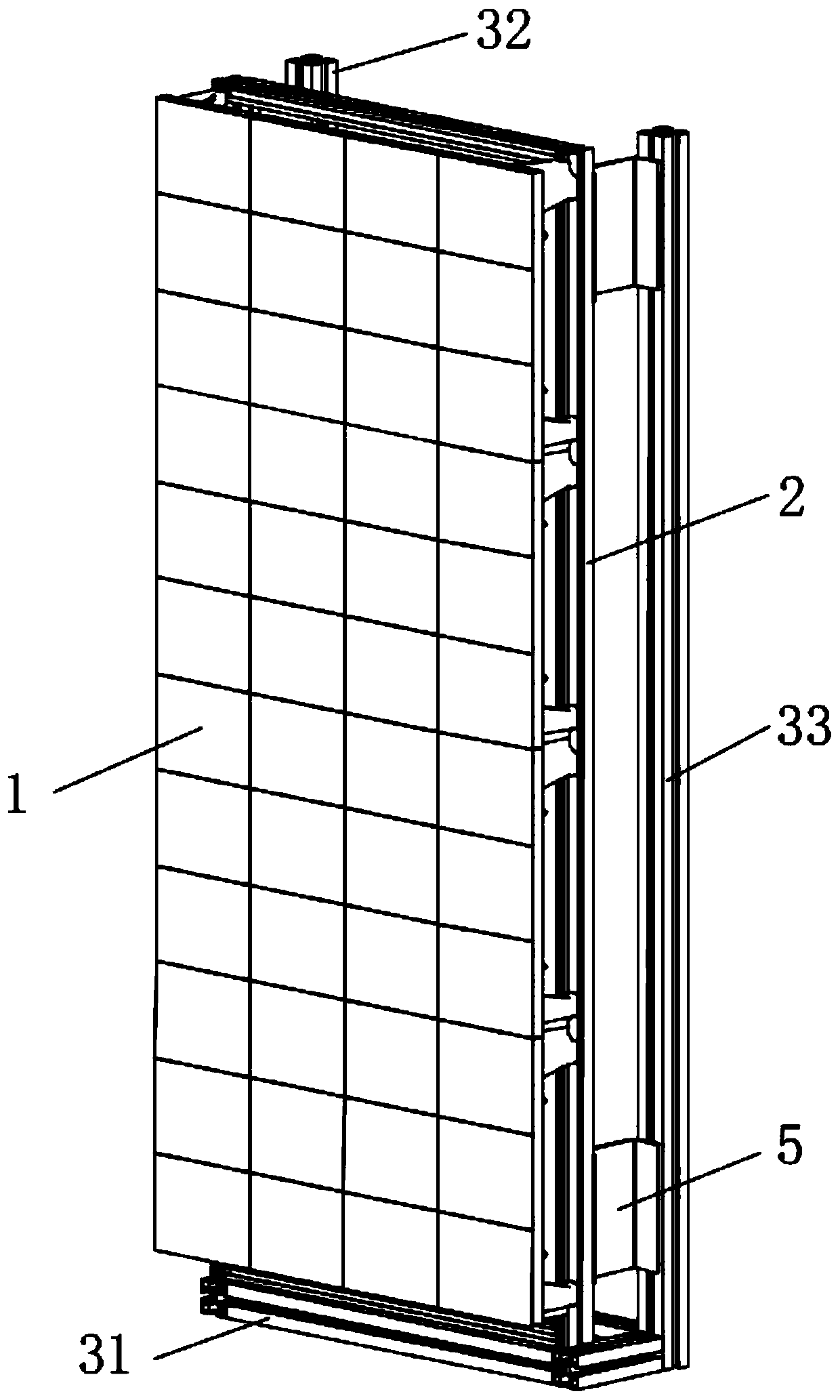 LED screen installing structure and LED screen