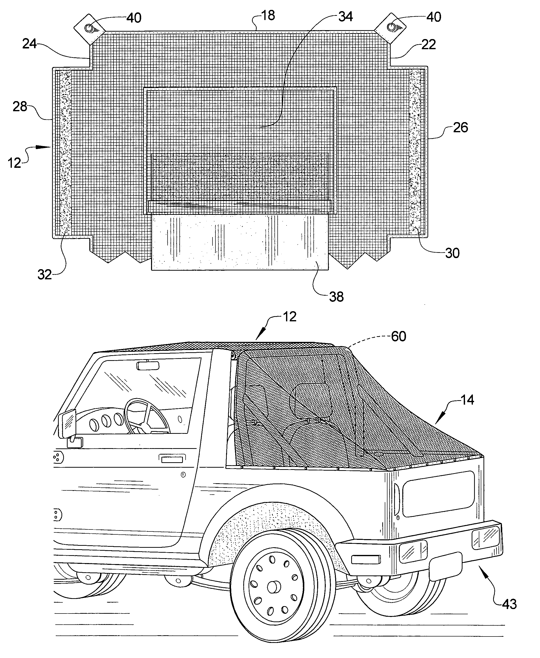 Convertible vehicle mesh cover