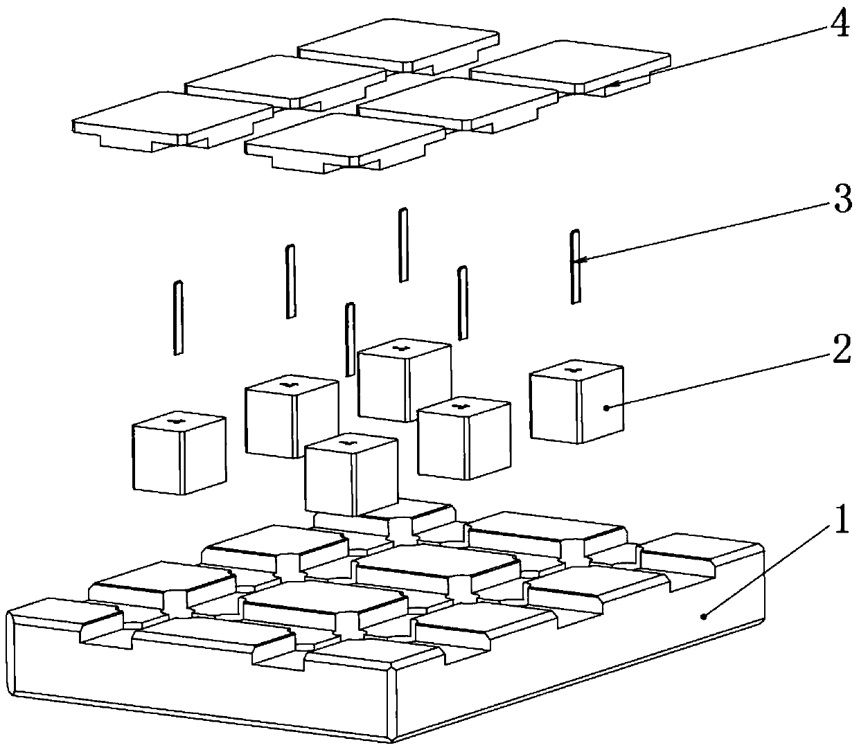 An assembly jig and assembly method of square iron and coil of moving iron unit