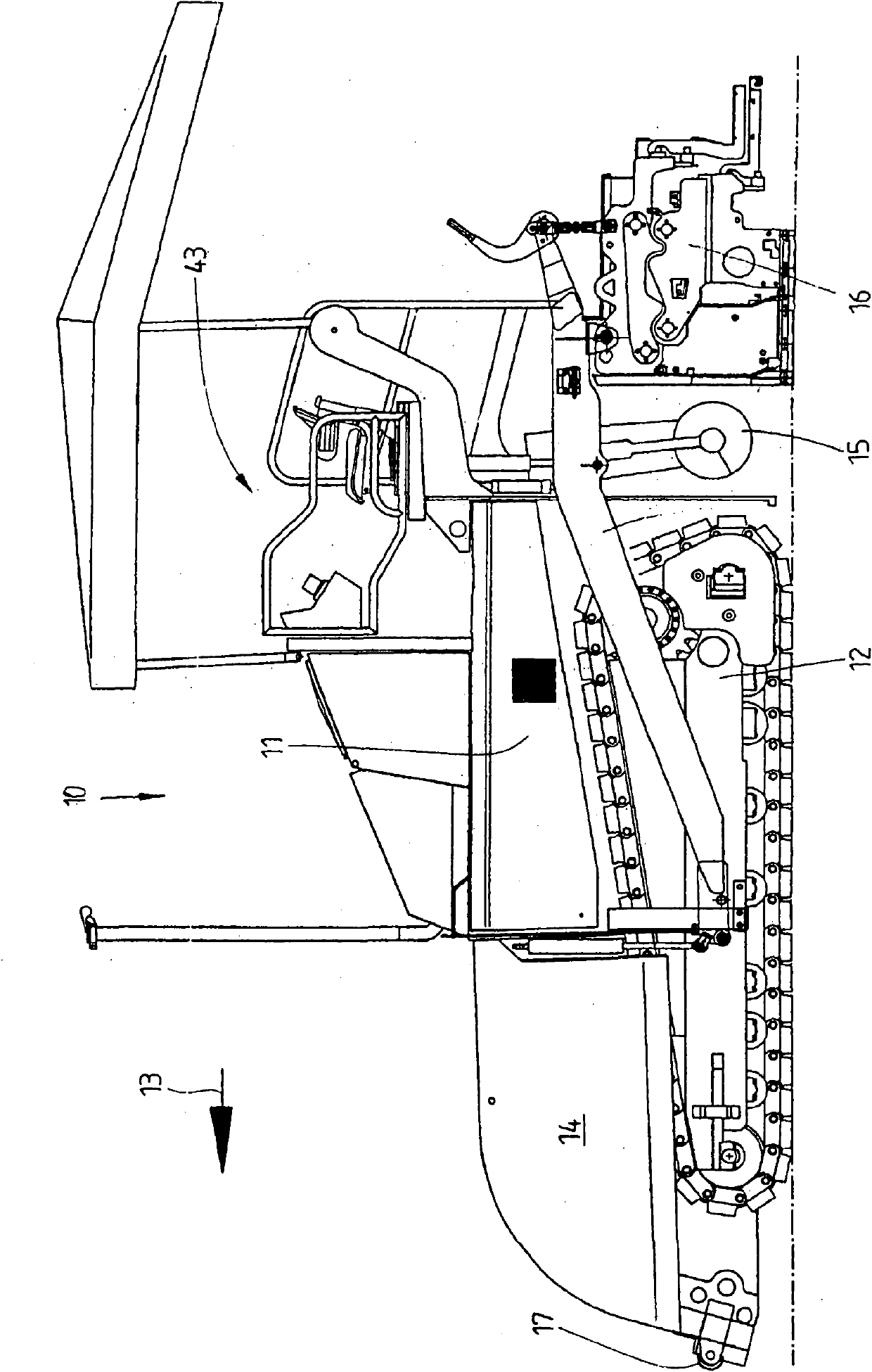 Construction machine, in particular paver or movable feeder