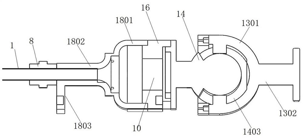 Flexible joint universal adjusting mechanism and adjusting handle