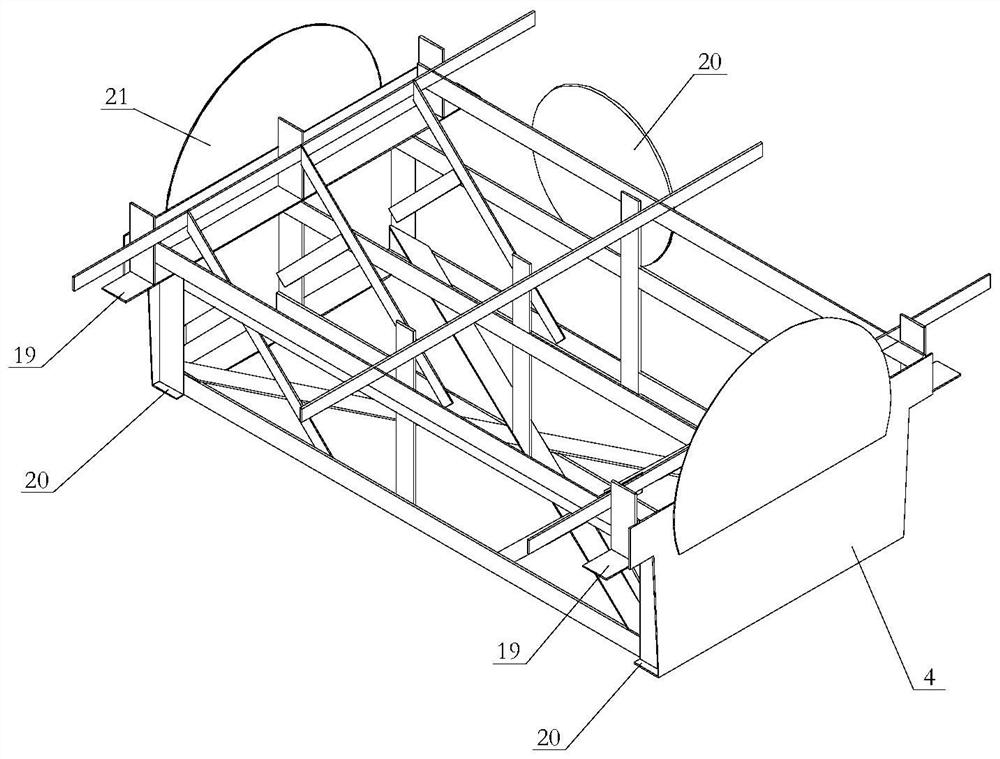 Method for installing side connection type high-pressure escape cabin in lifeboat