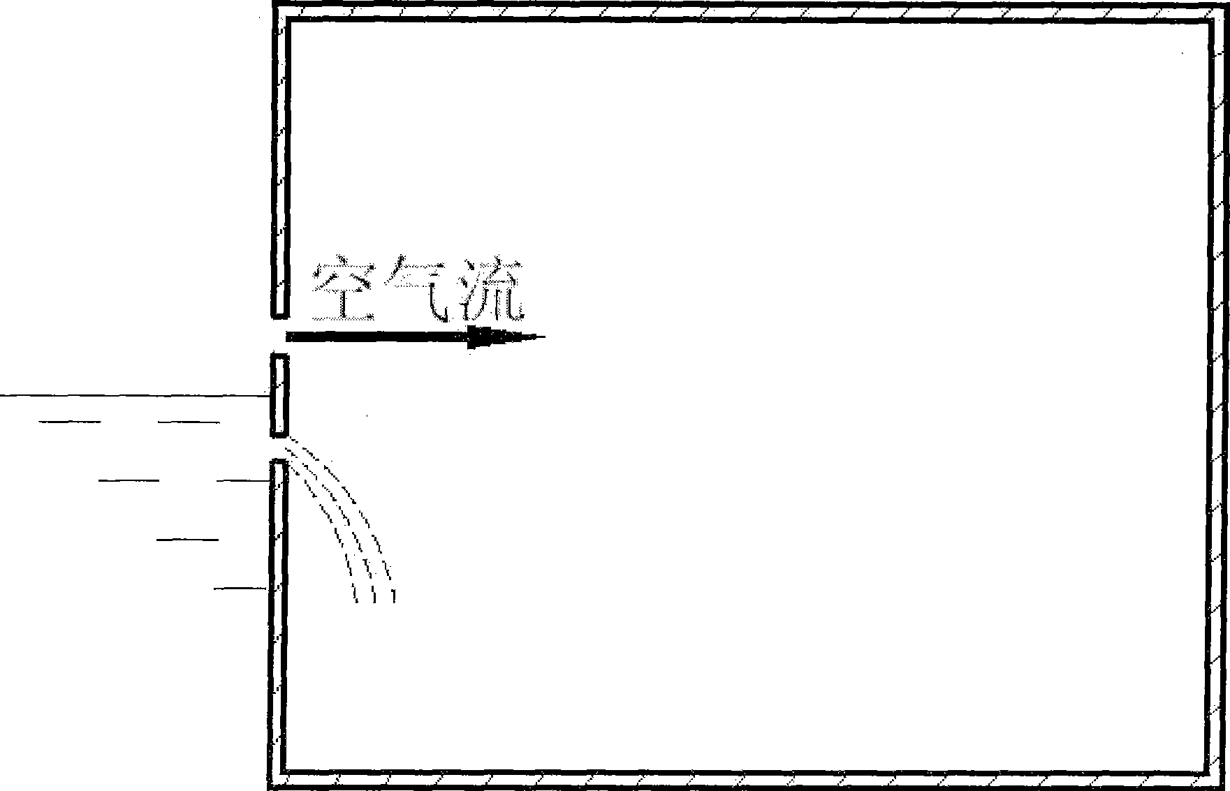 Ship drag-reduction method using atmospheric pressure