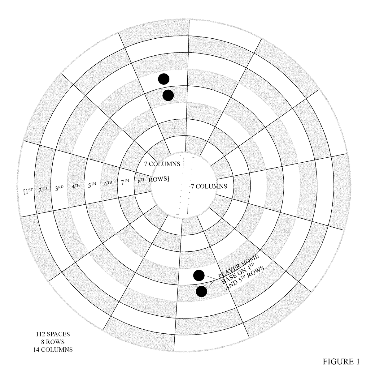 Circular Checkered Game Board and Method of Play