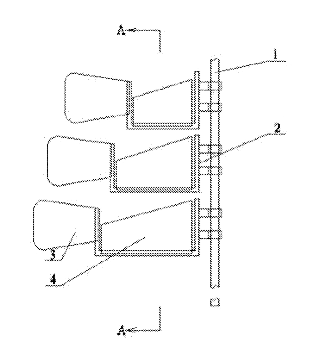 Blade device for a mixing propeller and the application thereof