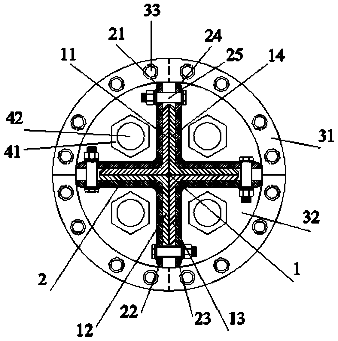 Power transmission tower angle steel reinforcing device