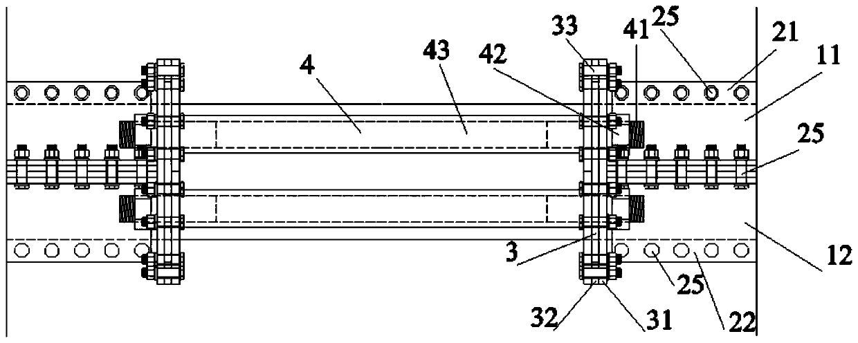 Power transmission tower angle steel reinforcing device