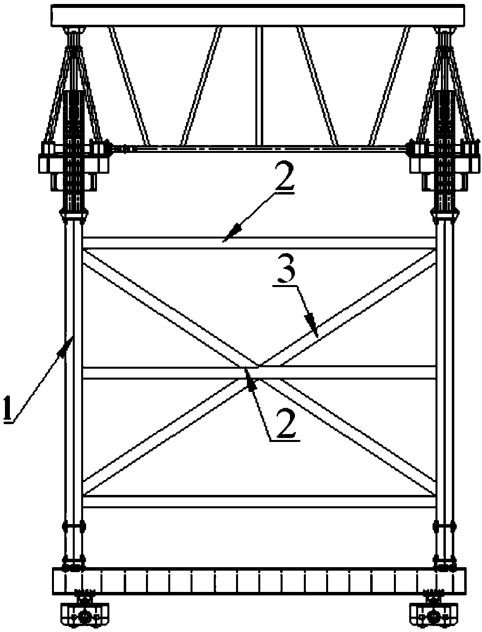 A method for reinforcing a bridge erecting machine