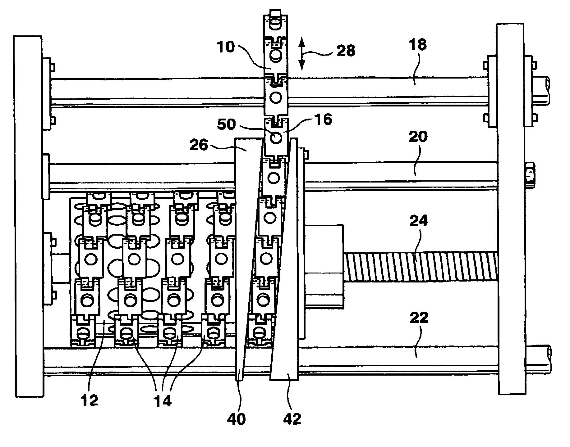 Method and device for storing a traction chain