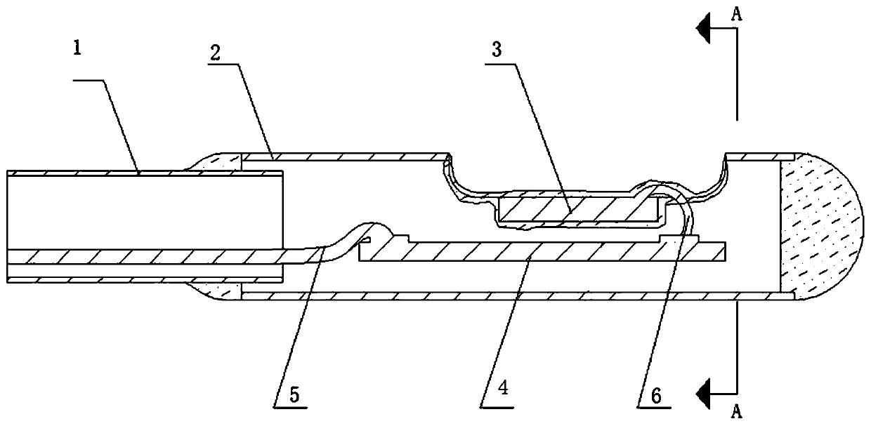 Probe package structure of human body pressure measuring sensor