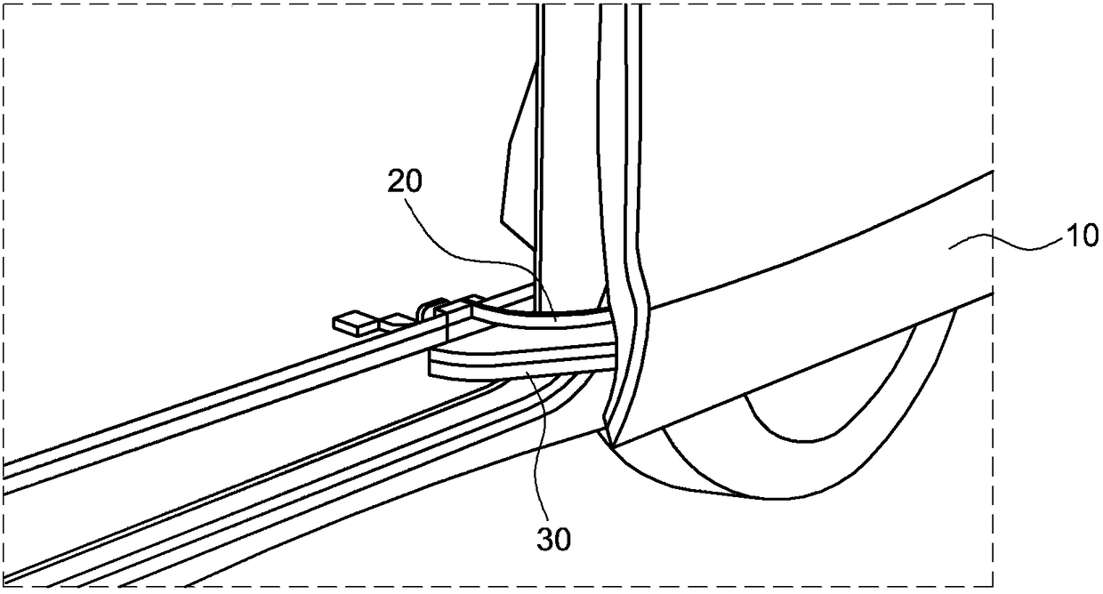 Non-contact power transmission structure for sliding door