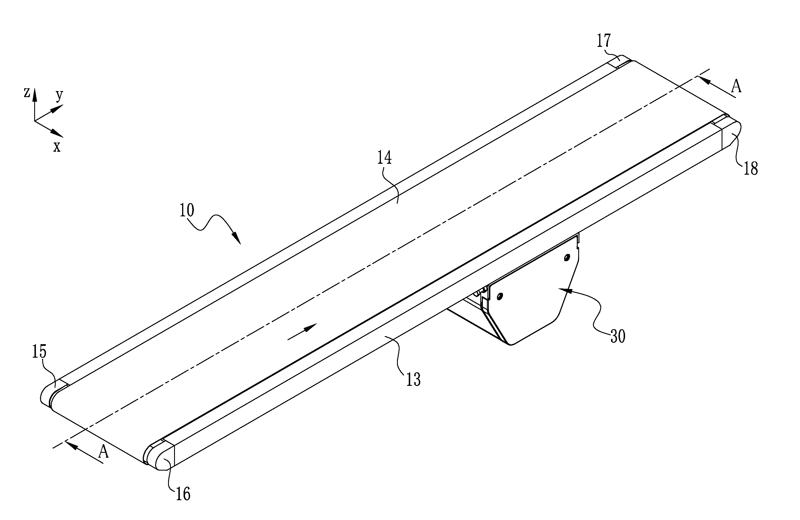 Drive device for belt conveyor device