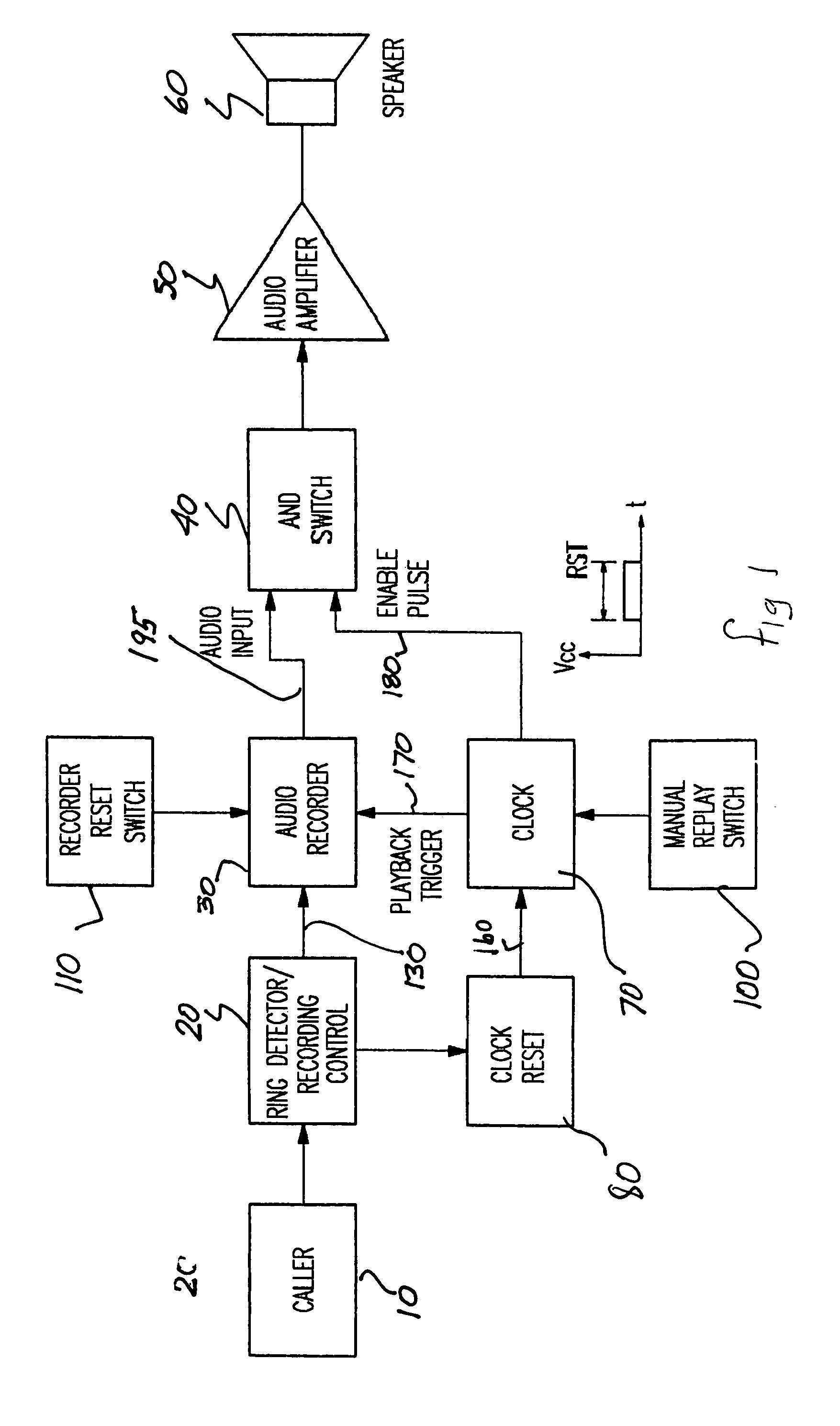 Alarm clock with voice message input